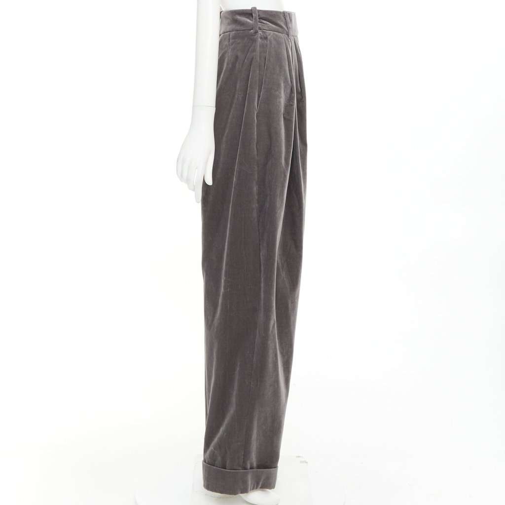Alexandre Vauthier Grey Velvet Trouser Grey Velvet Very good condition - Model View