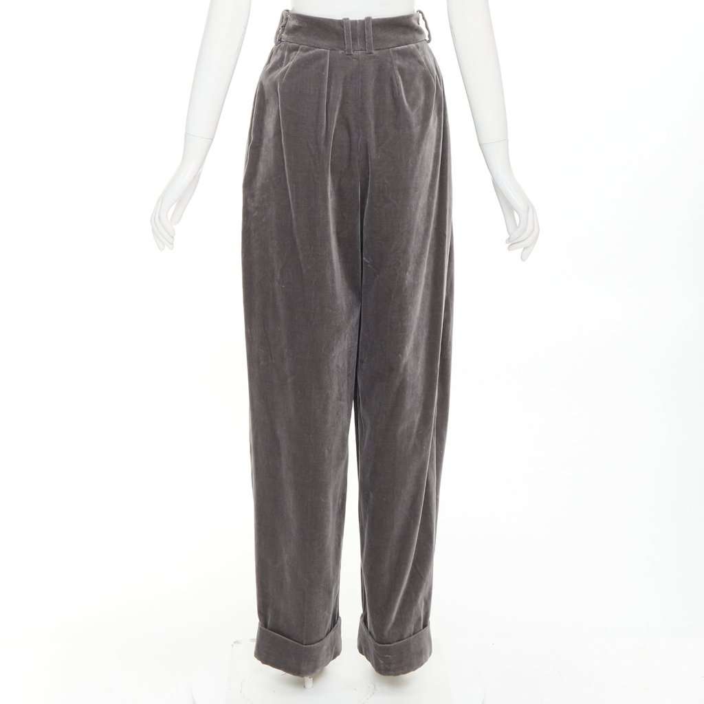 Alexandre Vauthier Grey Velvet Trouser Grey Velvet Very good condition - Box View