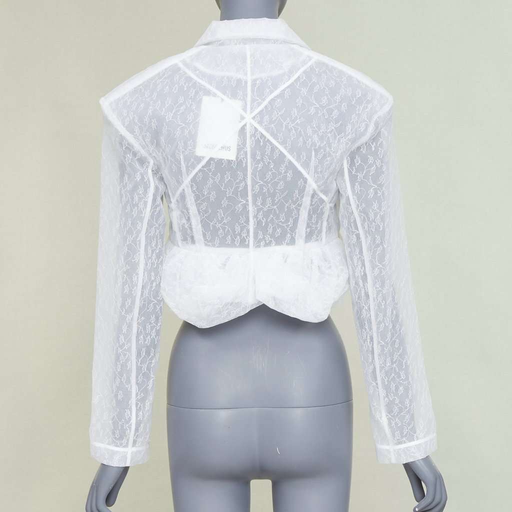 Jacquemus La Veste Dentelle White Polyamide Very good condition - Box View