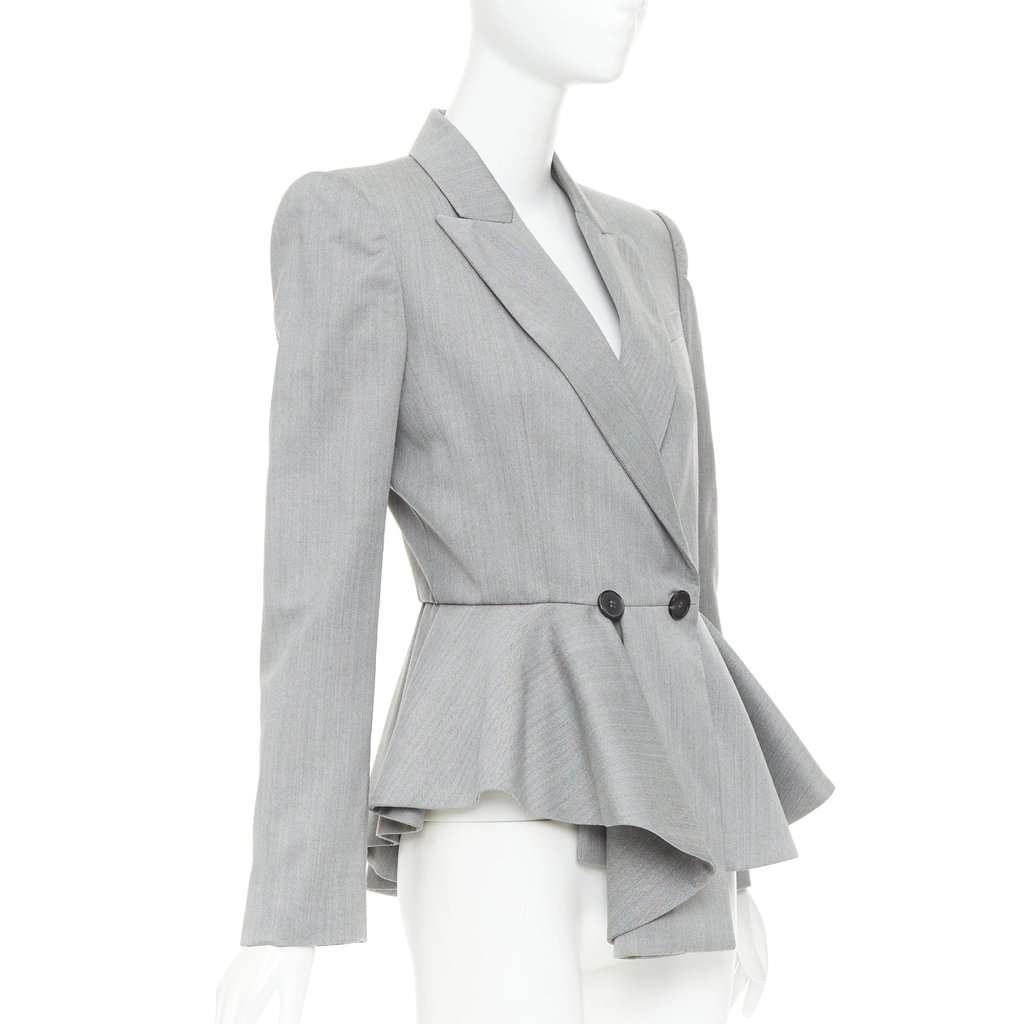 Alexander McQueen Grey Wool Jacket Grey Wool Very good condition - Model View
