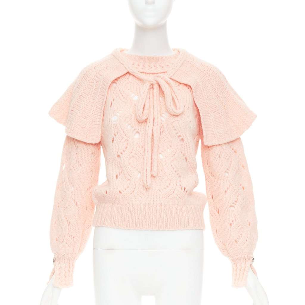 Chanel Pink Wool Knitwear Pink Wool Very good condition - Front View