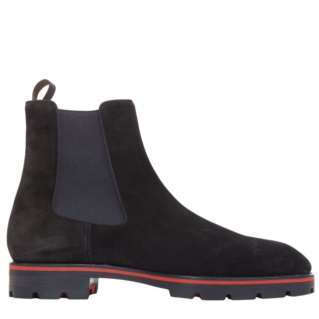 Christian Louboutin Alpinono Flat Black Suede Never worn - Front View