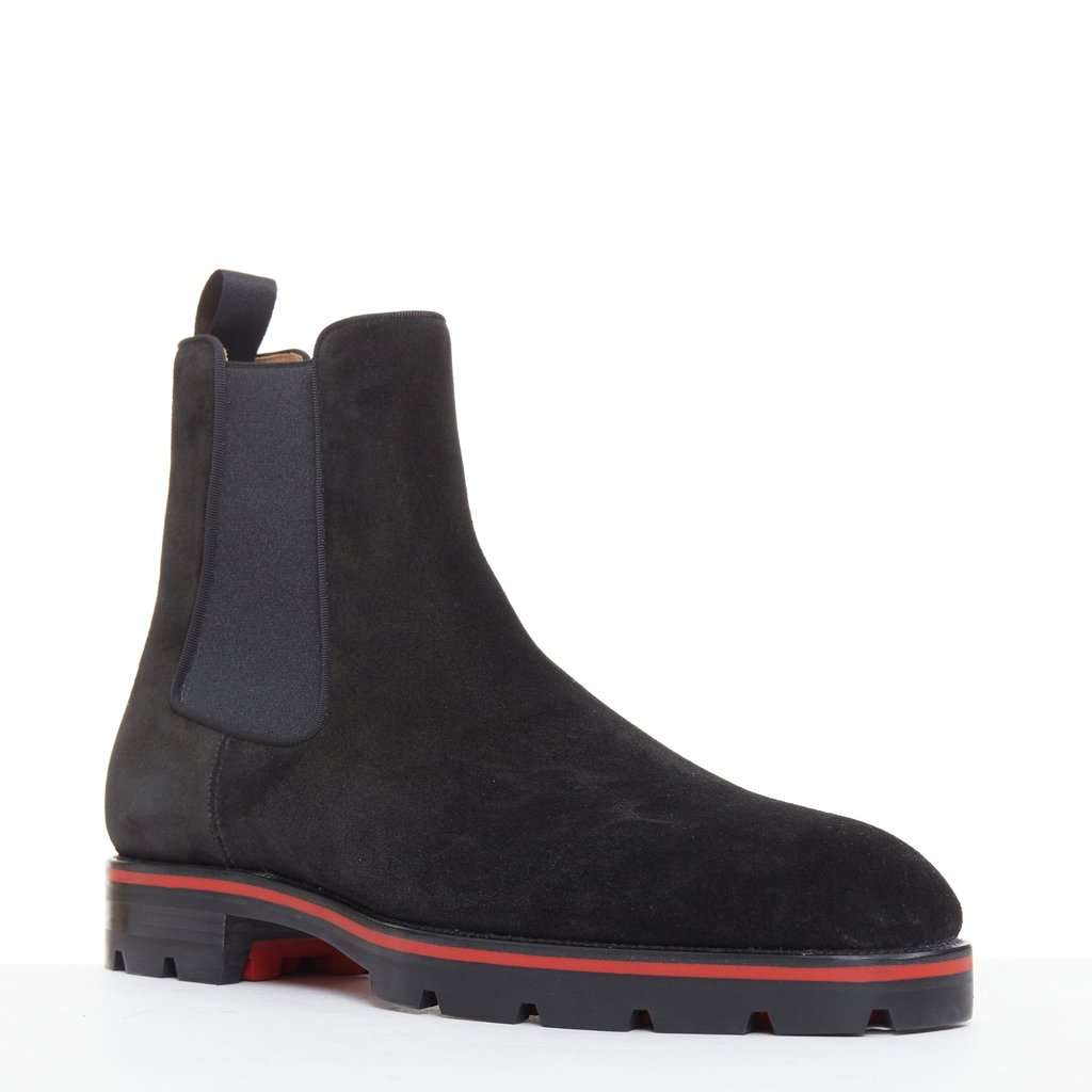 Christian Louboutin Alpinono Flat Black Suede Never worn - Back View