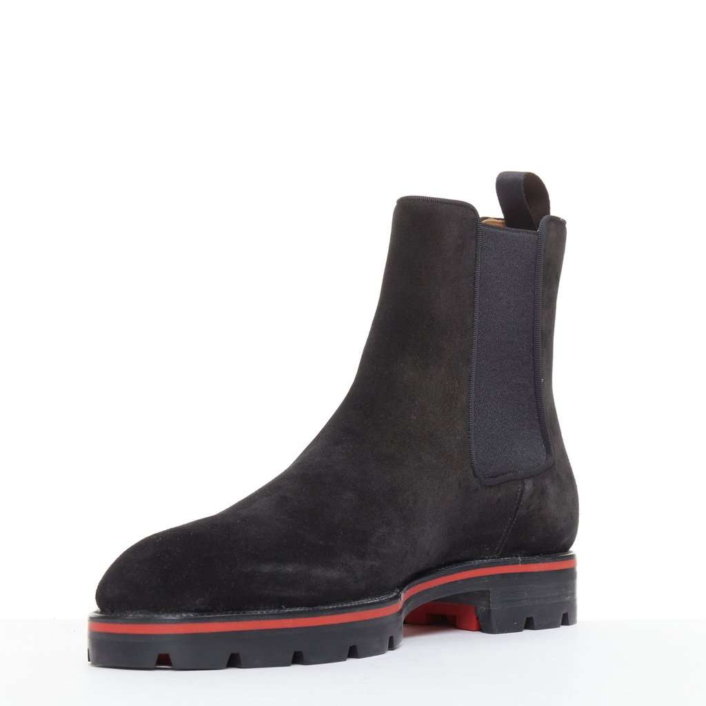 Christian Louboutin Alpinono Flat Black Suede Never worn - Model View