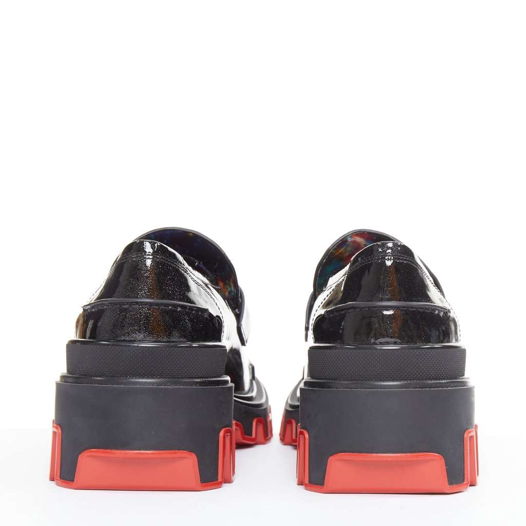 Christian Louboutin Black Leather Lace ups Black Leather Very good condition - Box View
