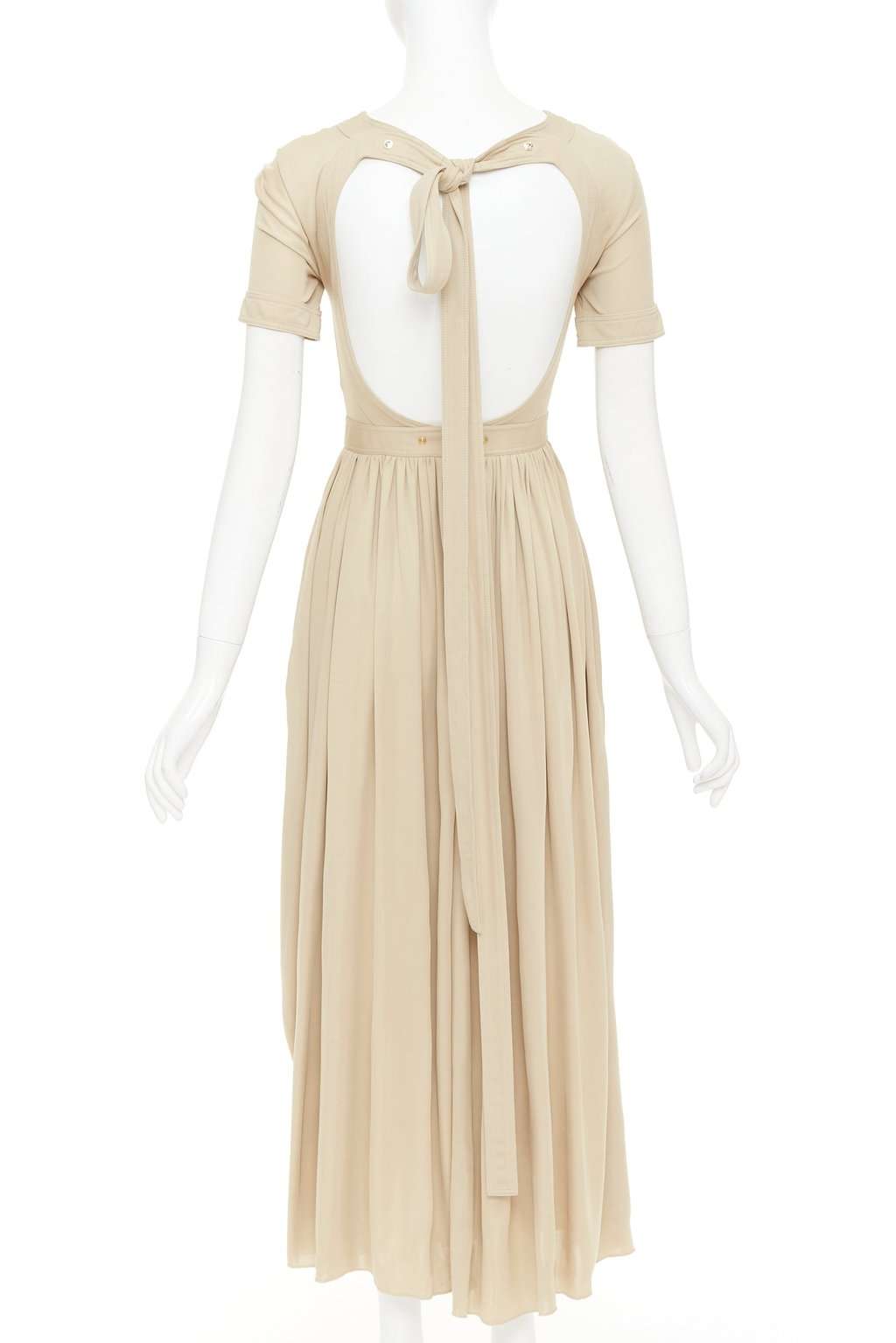 Celine Beige Viscose Dress Beige Viscose Fair condition - Front View