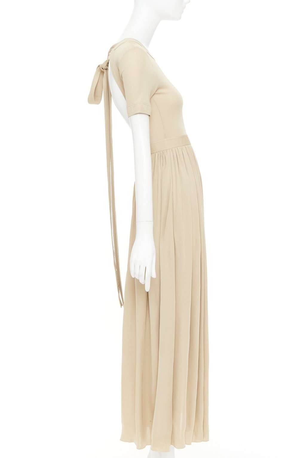 Celine Beige Viscose Dress Beige Viscose Fair condition - Model View