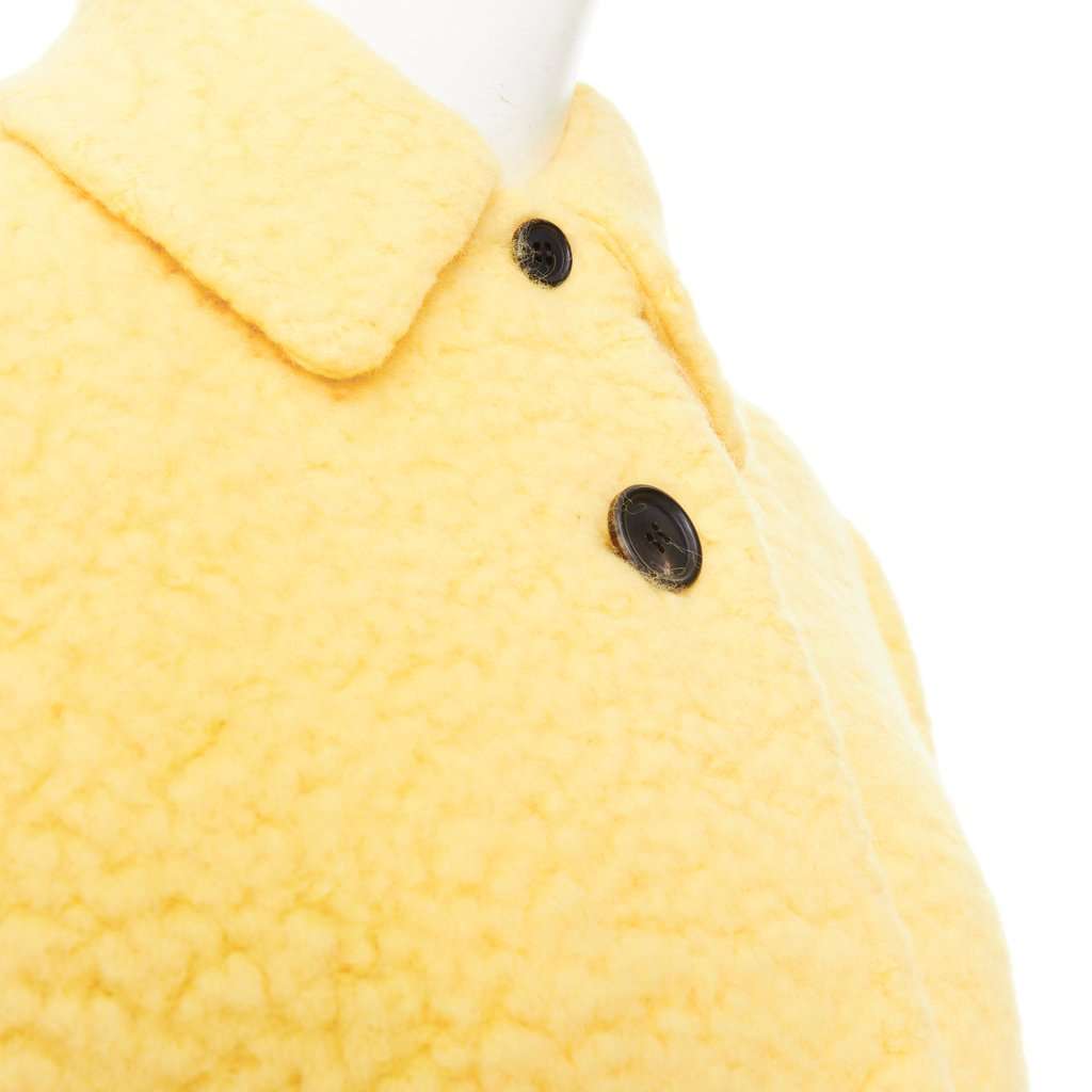 Prada Yellow Wool Coat Yellow Wool Never worn, with tag - Back View