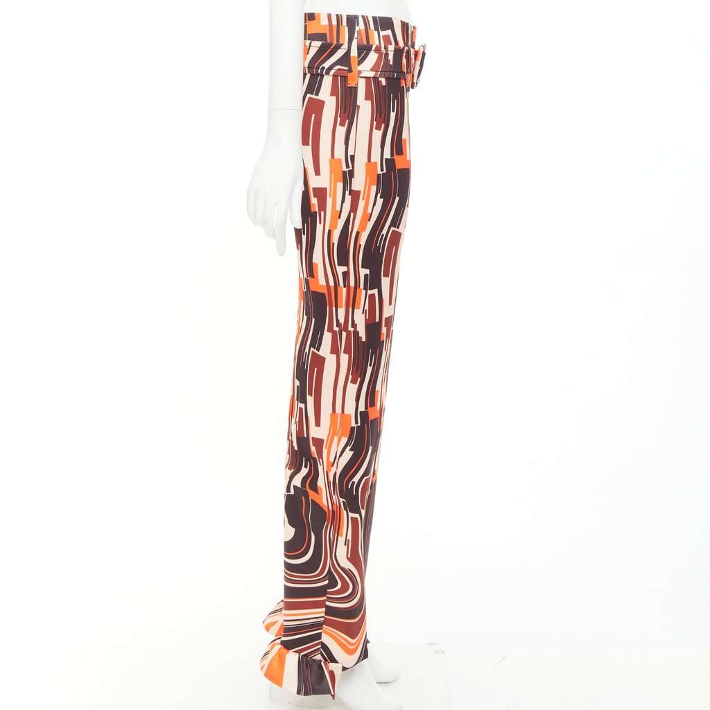 Prada Orange Trouser Orange Never worn, with tag - Model View