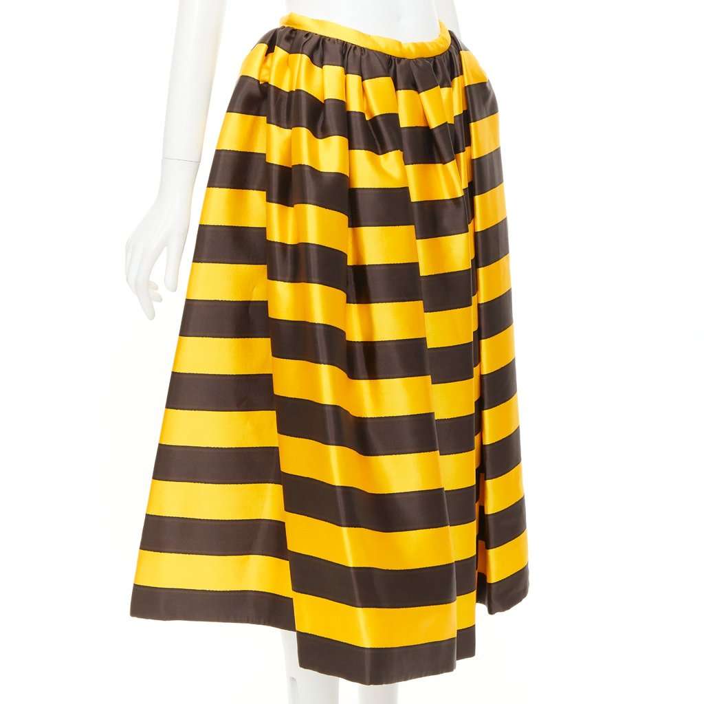 Prada Yellow Silk Skirt Yellow Silk Never worn, with tag - Inside View