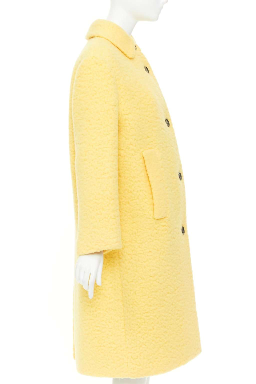 Prada Yellow Wool Coat Yellow Wool Never worn, with tag - Box View