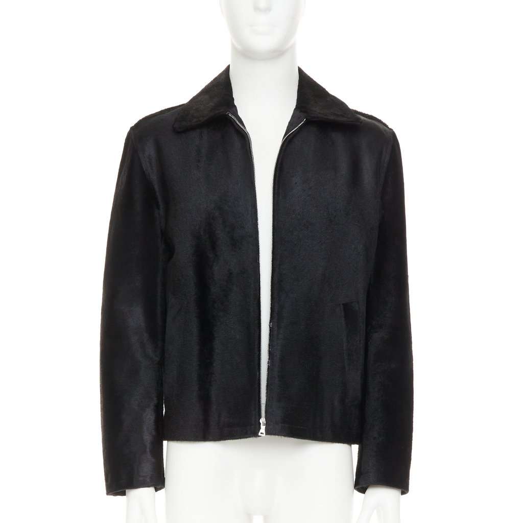 Prada Black Leather Coat Black Leather Good condition - Inside View