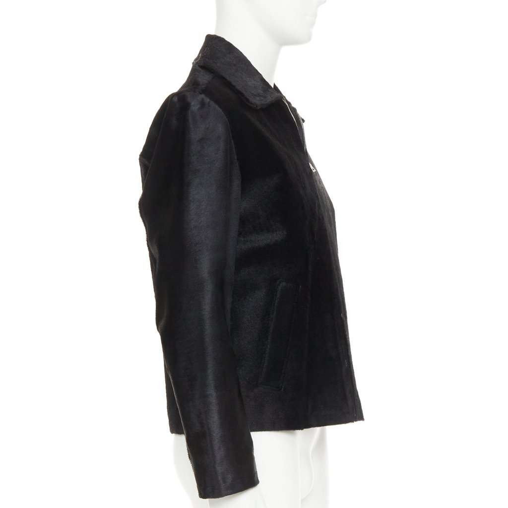 Prada Black Leather Coat Black Leather Good condition - Box View