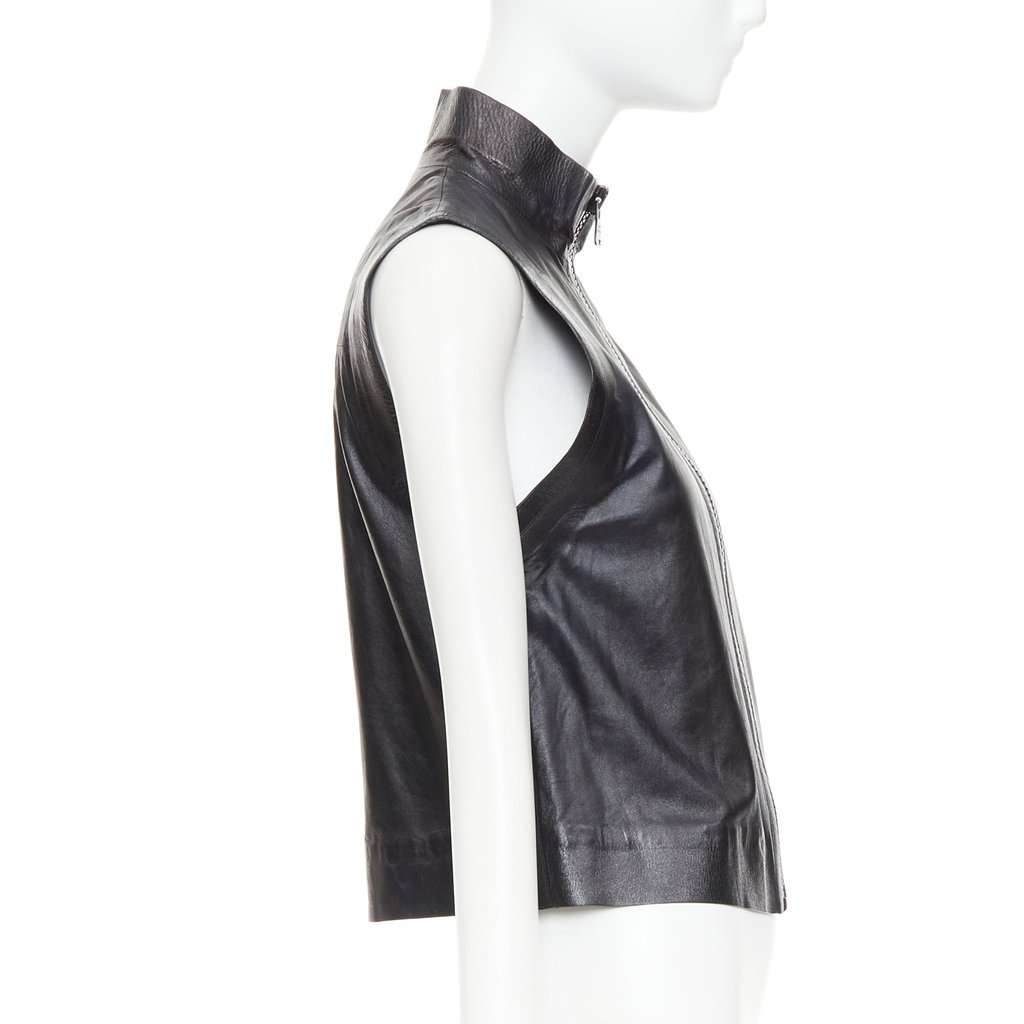 Louis Vuitton Black Leather Jacket Black Leather Good condition - Box View