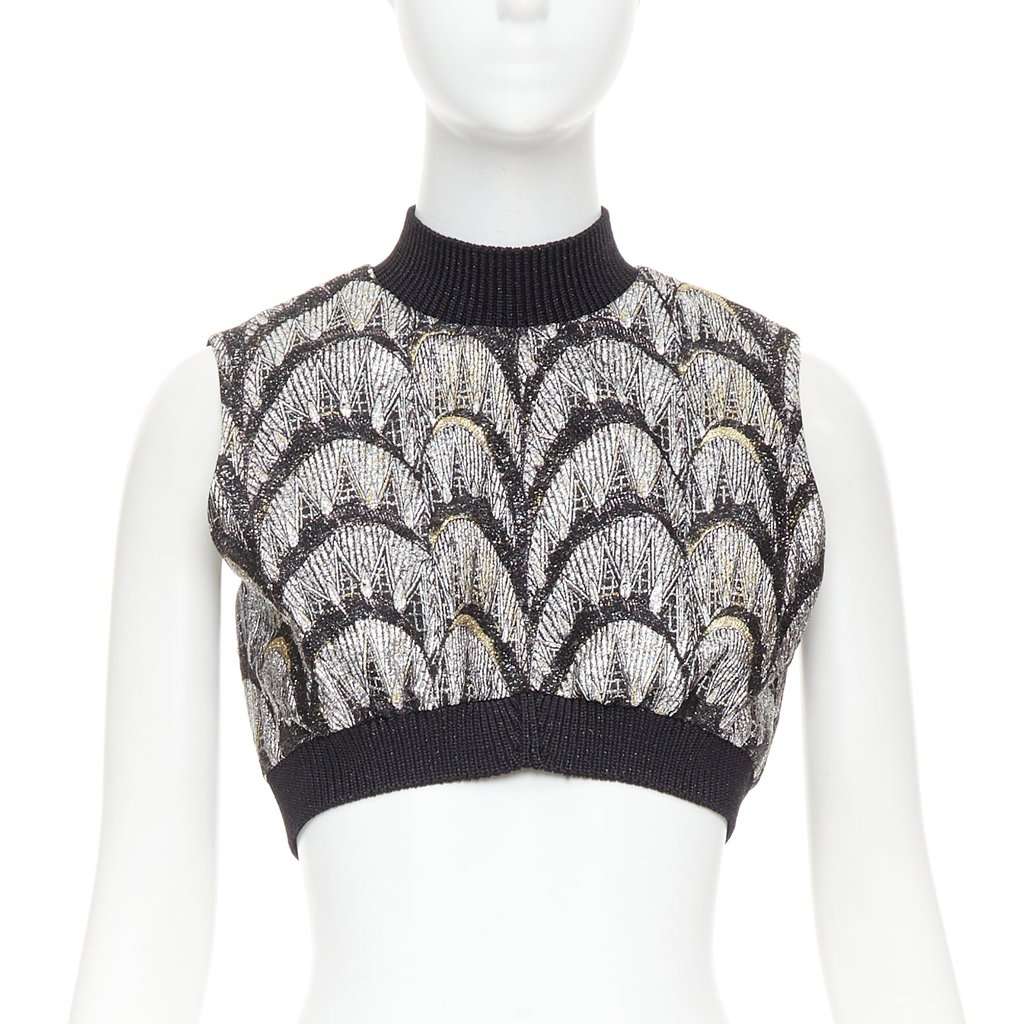 Louis Vuitton Black Polyester Top Black Polyester Never worn, with tag - Front View