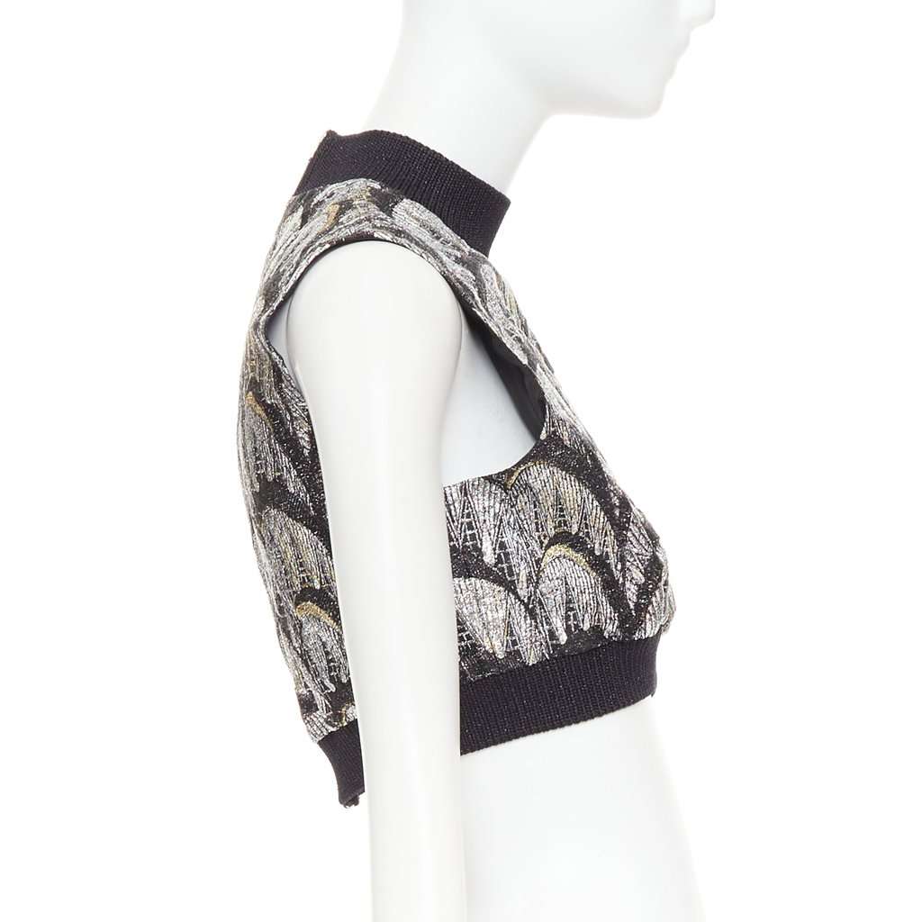 Louis Vuitton Black Polyester Top Black Polyester Never worn, with tag - Model View