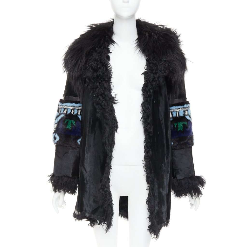 Emilio Pucci Black Fur Coat Black Fur Very good condition - Inside View