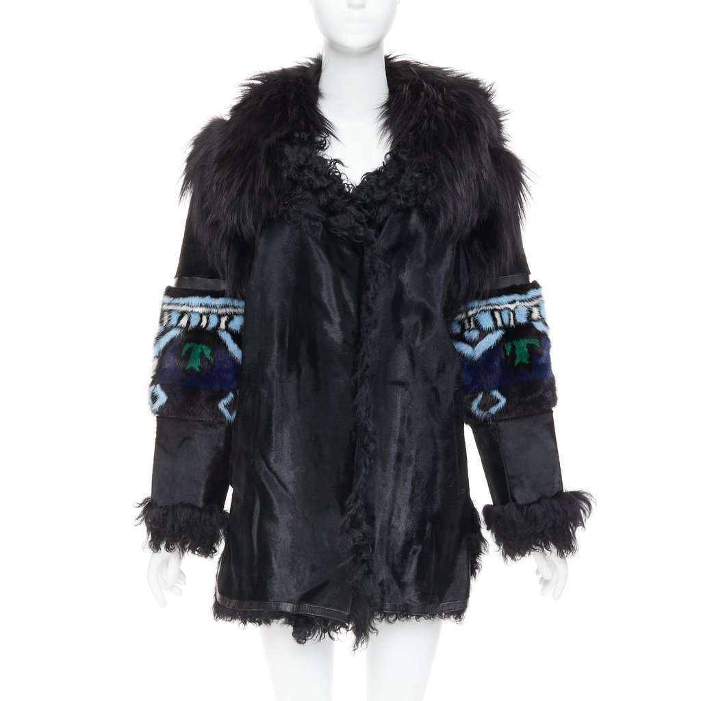Emilio Pucci Black Fur Coat Black Fur Very good condition - Model View