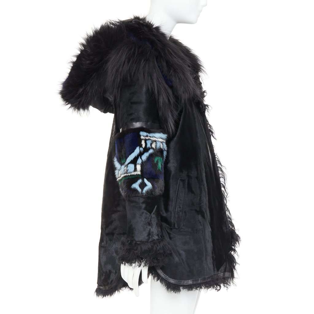 Emilio Pucci Black Fur Coat Black Fur Very good condition - Box View