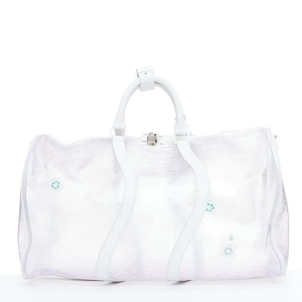 Louis Vuitton Keepall Bandouliere 50 White Plastic Fair condition - Box View