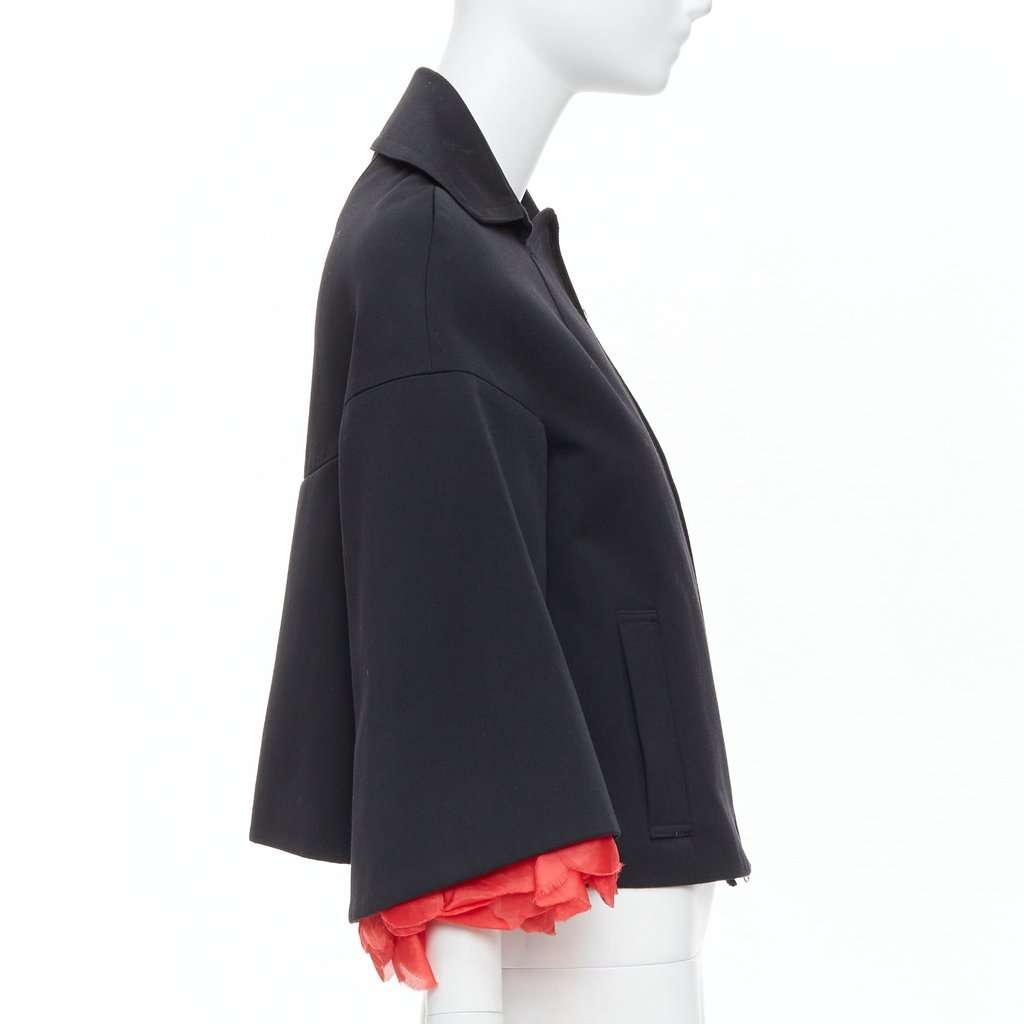 Keita Maruyama Red Biker Jacket Black Wool Never worn - Box View