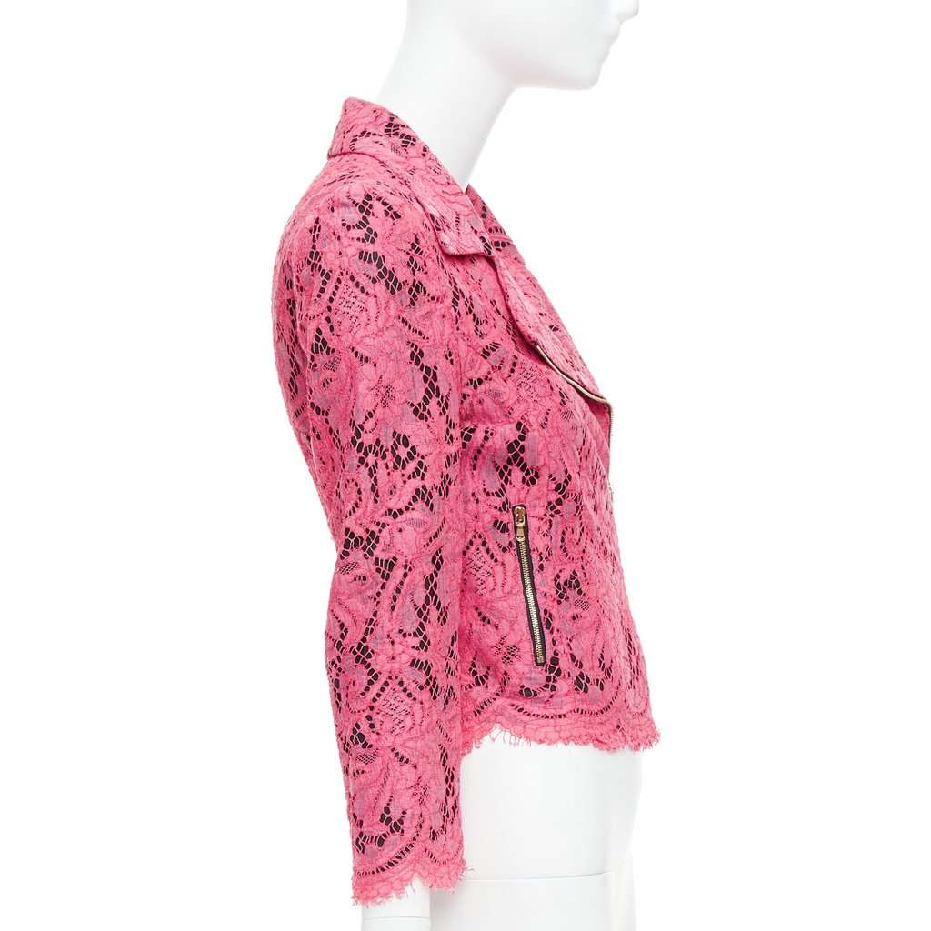 MSGM Pink Biker Jacket Pink Very good condition - Box View
