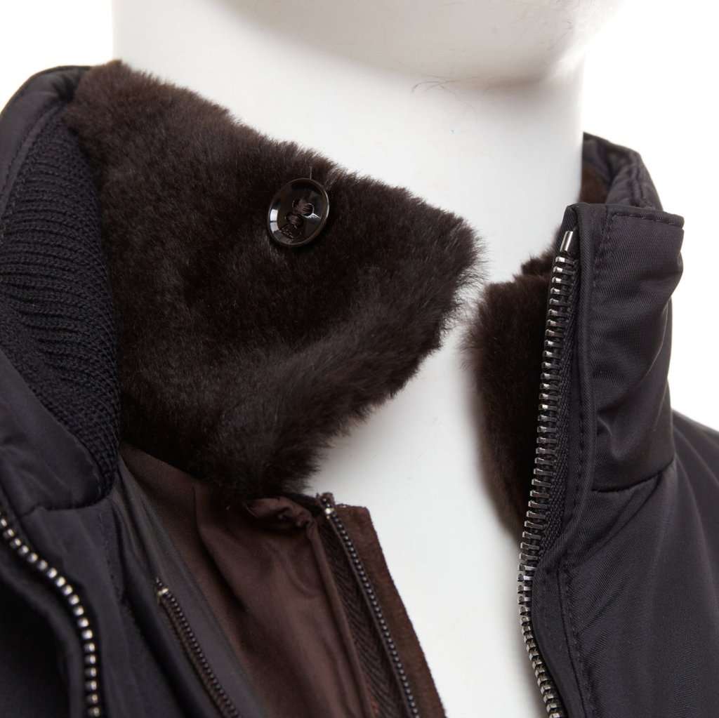 Brioni Black Polyester Coat Black Polyester Very good condition - Back View
