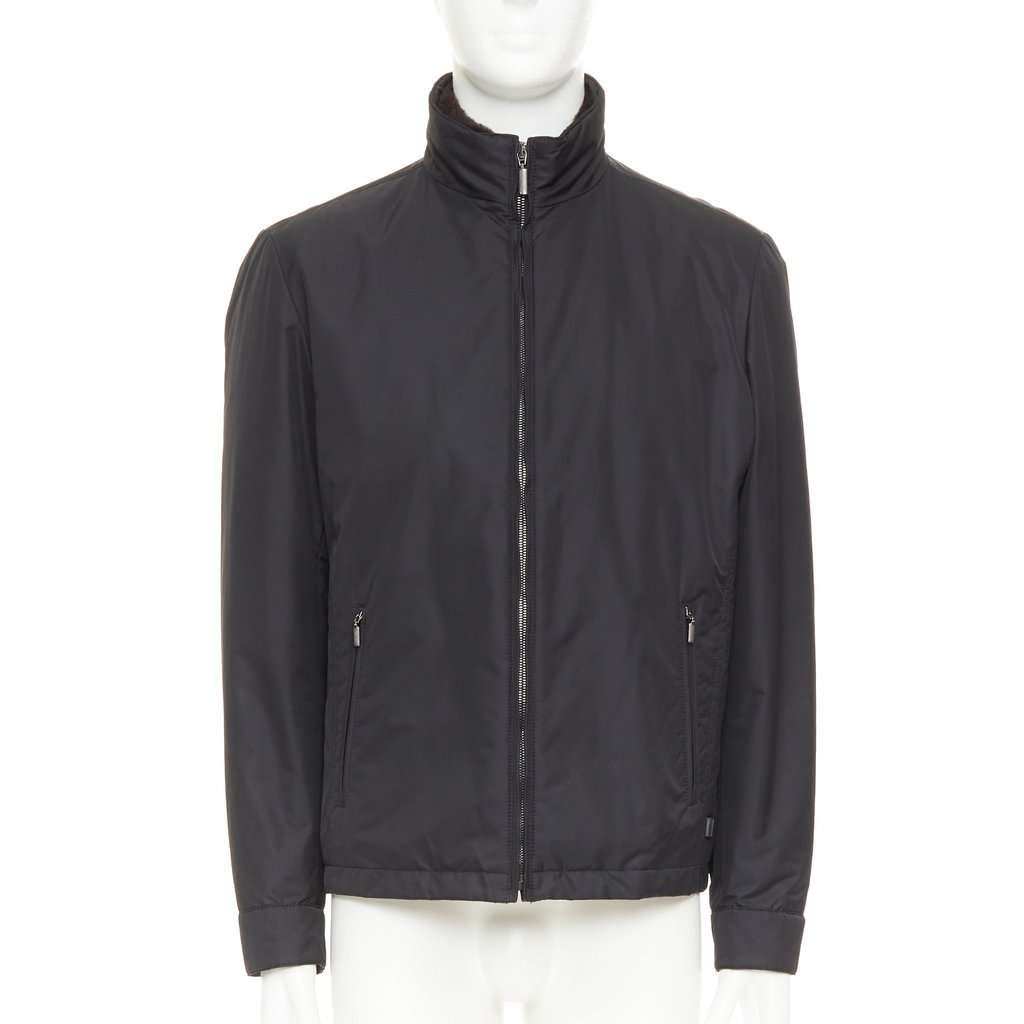 Brioni Black Polyester Coat Black Polyester Very good condition - Inside View