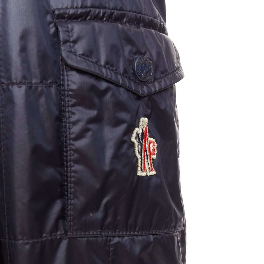 Moncler Sauldre Giubbotto Navy Good condition - Back View