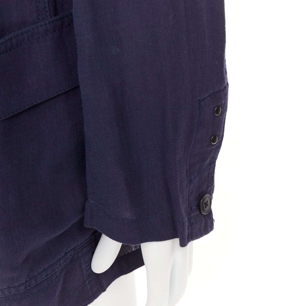 Yohji Yamamoto Blue Linen Jacket Blue Linen Good condition - Back View