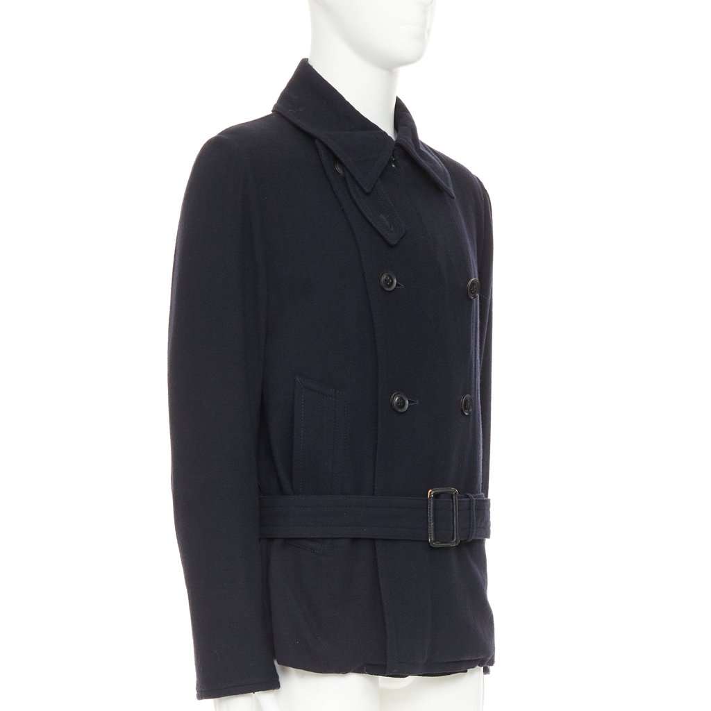 Yohji Yamamoto Black Wool Jacket Black Wool Good condition - Model View