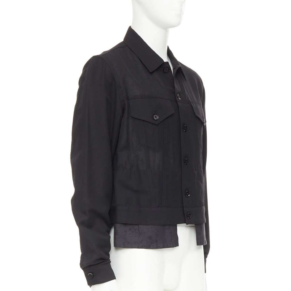 Yohji Yamamoto Black Wool Jacket Black Wool Very good condition - Inside View
