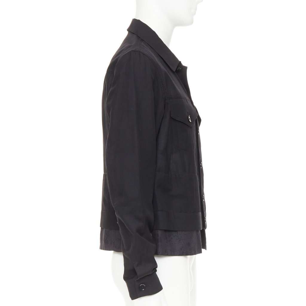 Yohji Yamamoto Black Wool Jacket Black Wool Very good condition - Model View