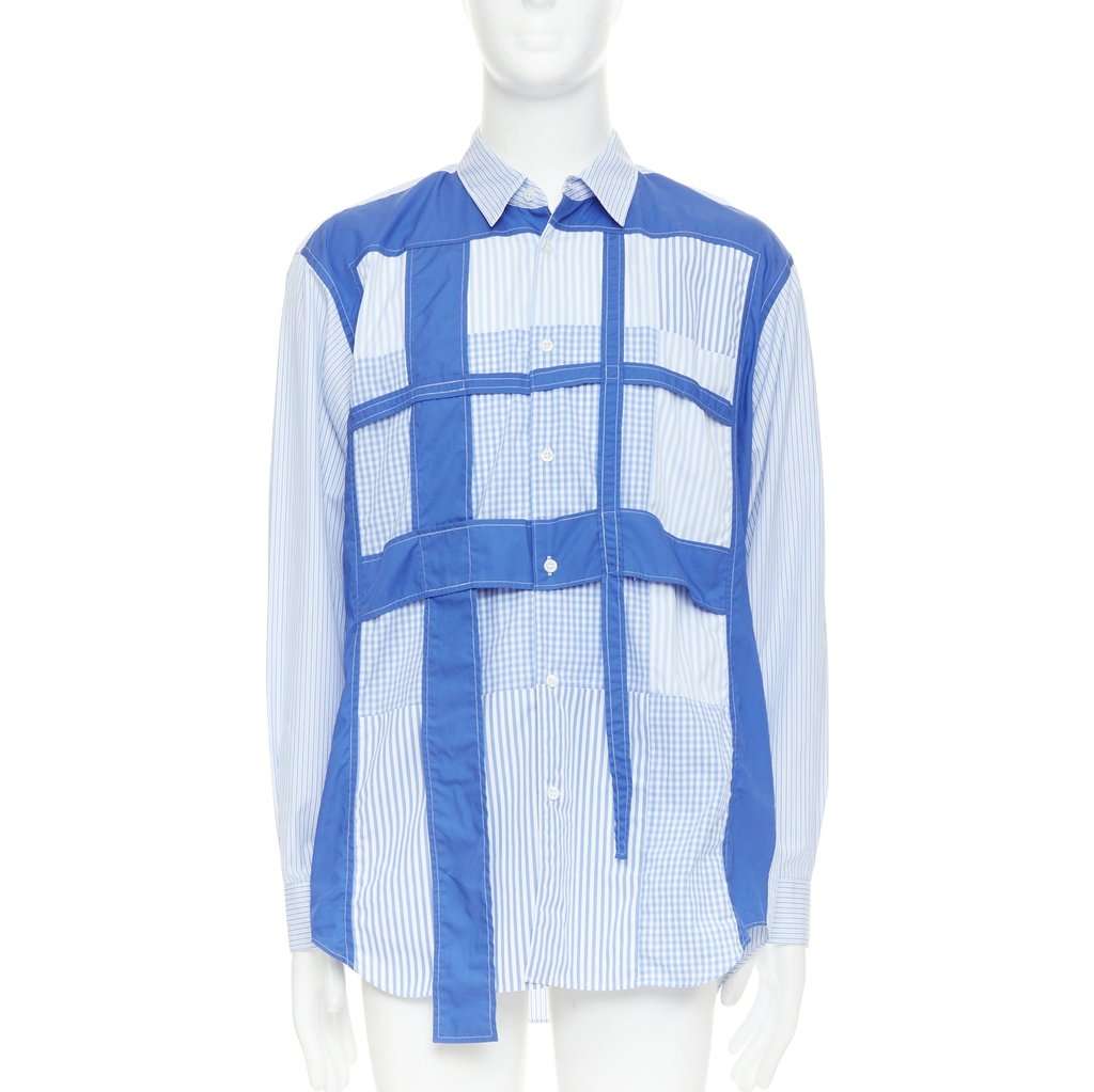 Comme Des Garcons Blue Cotton Top Blue Cotton Very good condition - Front View