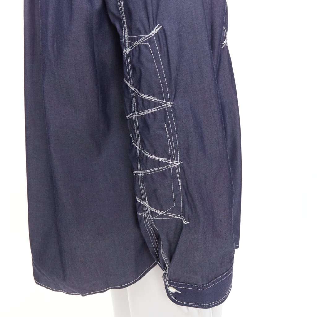 Junya Watanabe Navy Cotton Top Navy Cotton Never worn, with tag - Back View