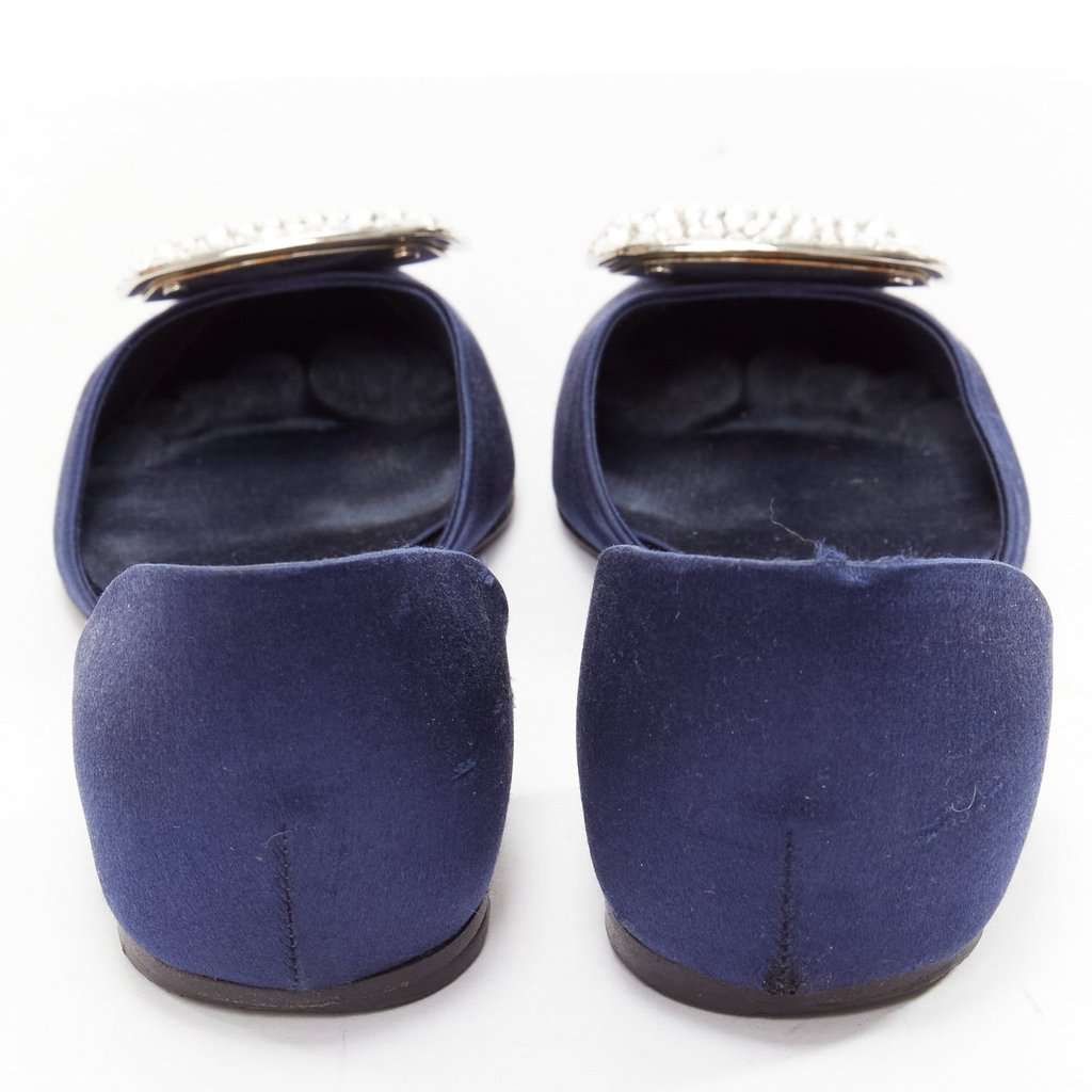 Roger Vivier Chips Strass Navy Very good condition - Box View
