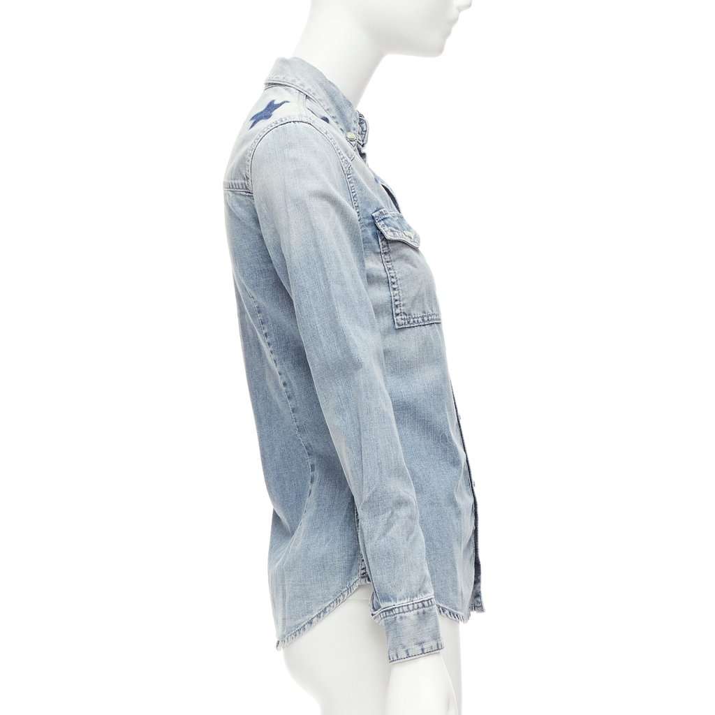 Givenchy Distressed Star Shirt Blue Never worn - Box View