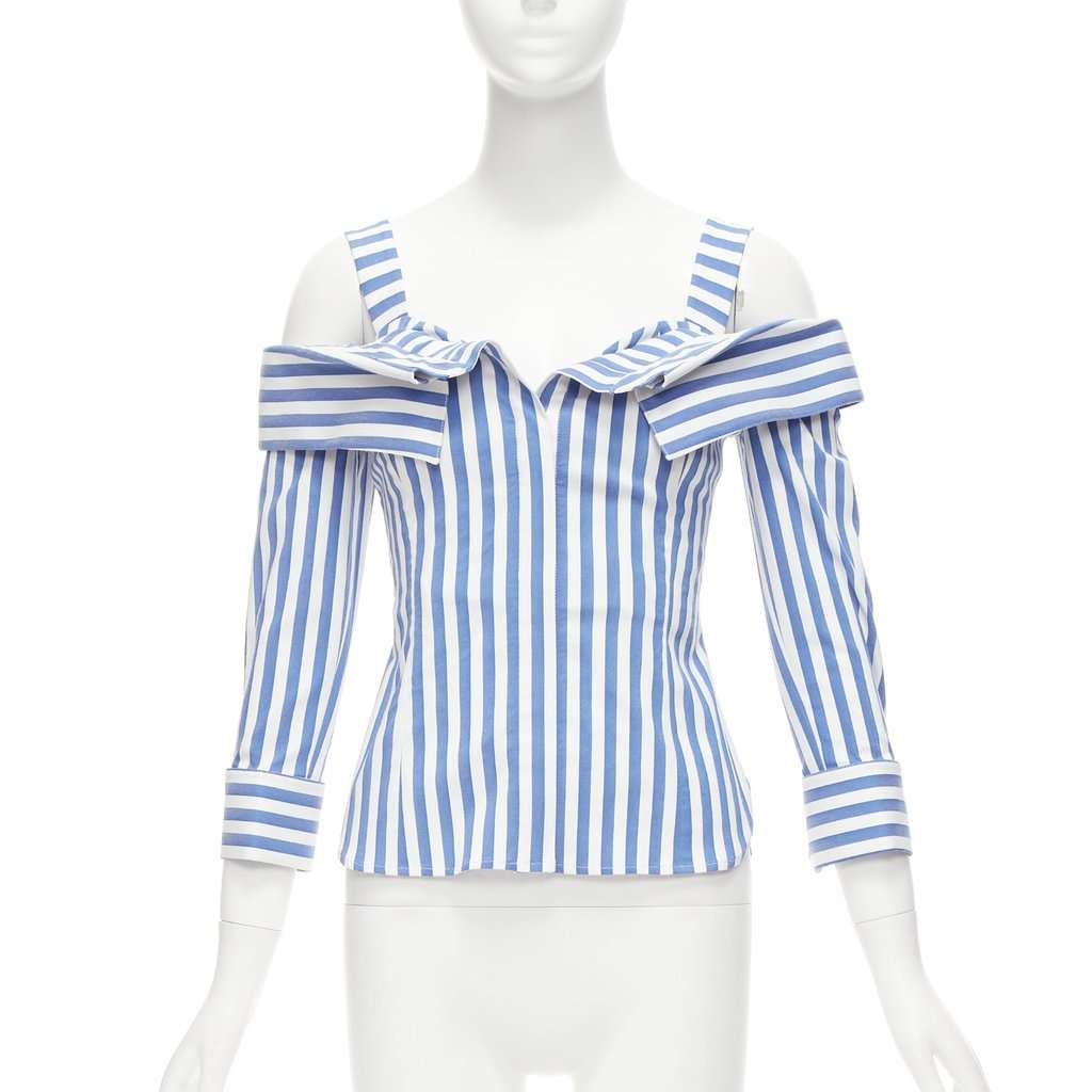Monse Striped Corset Top White Polyester Very good condition - Inside View