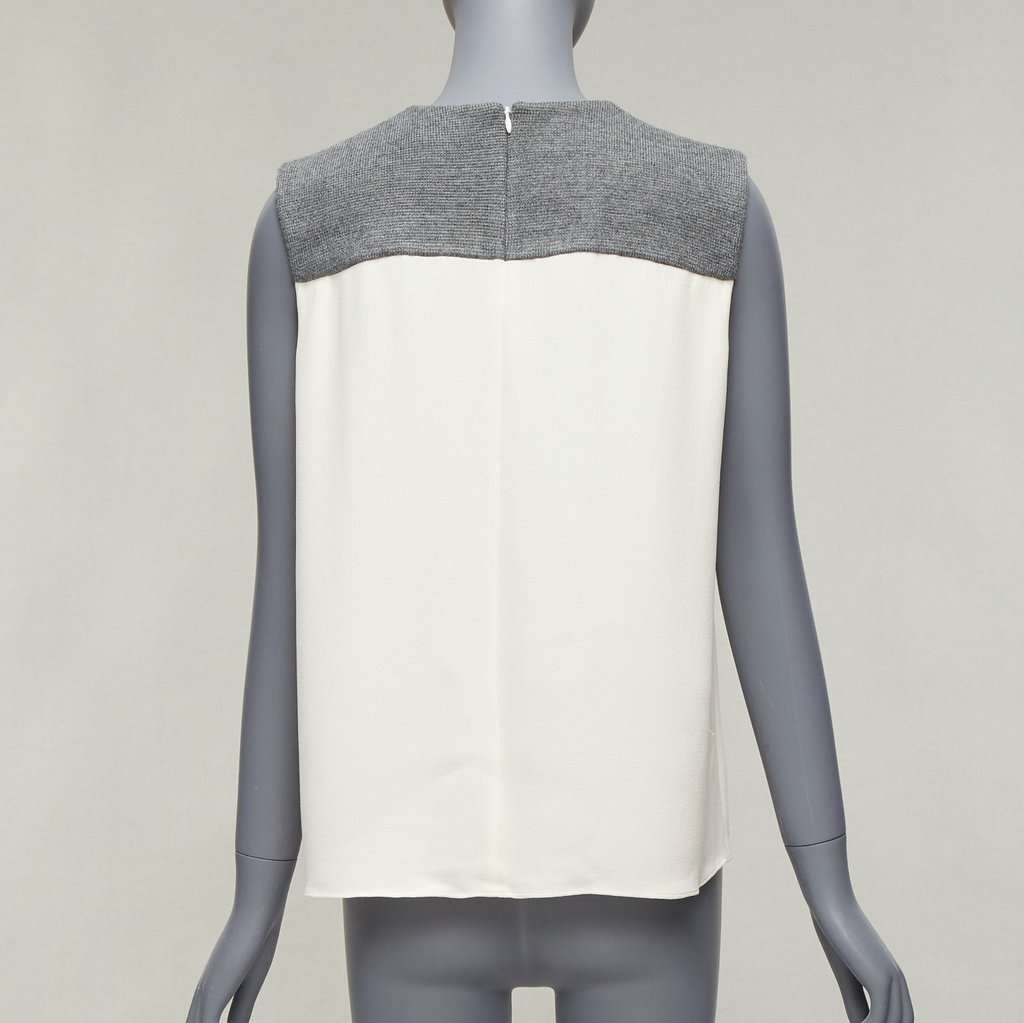 Balenciaga Knitted Yoke Blouse Ecru Silk Very good condition - Box View