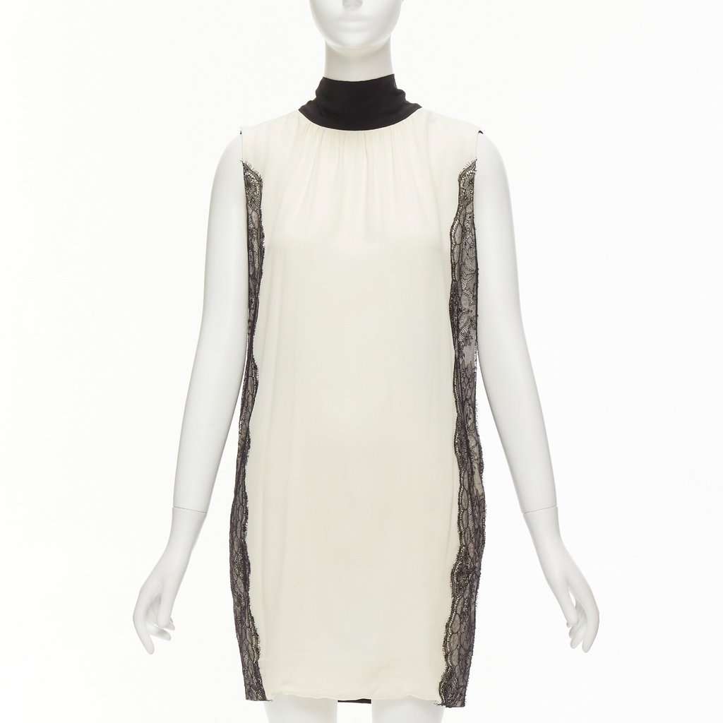 D&G Lace Side Trim Dress Black Silk Very good condition - Front View
