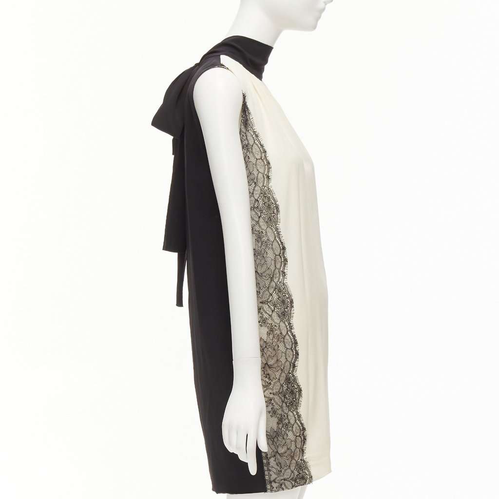 D&G Lace Side Trim Dress Black Silk Very good condition - Model View