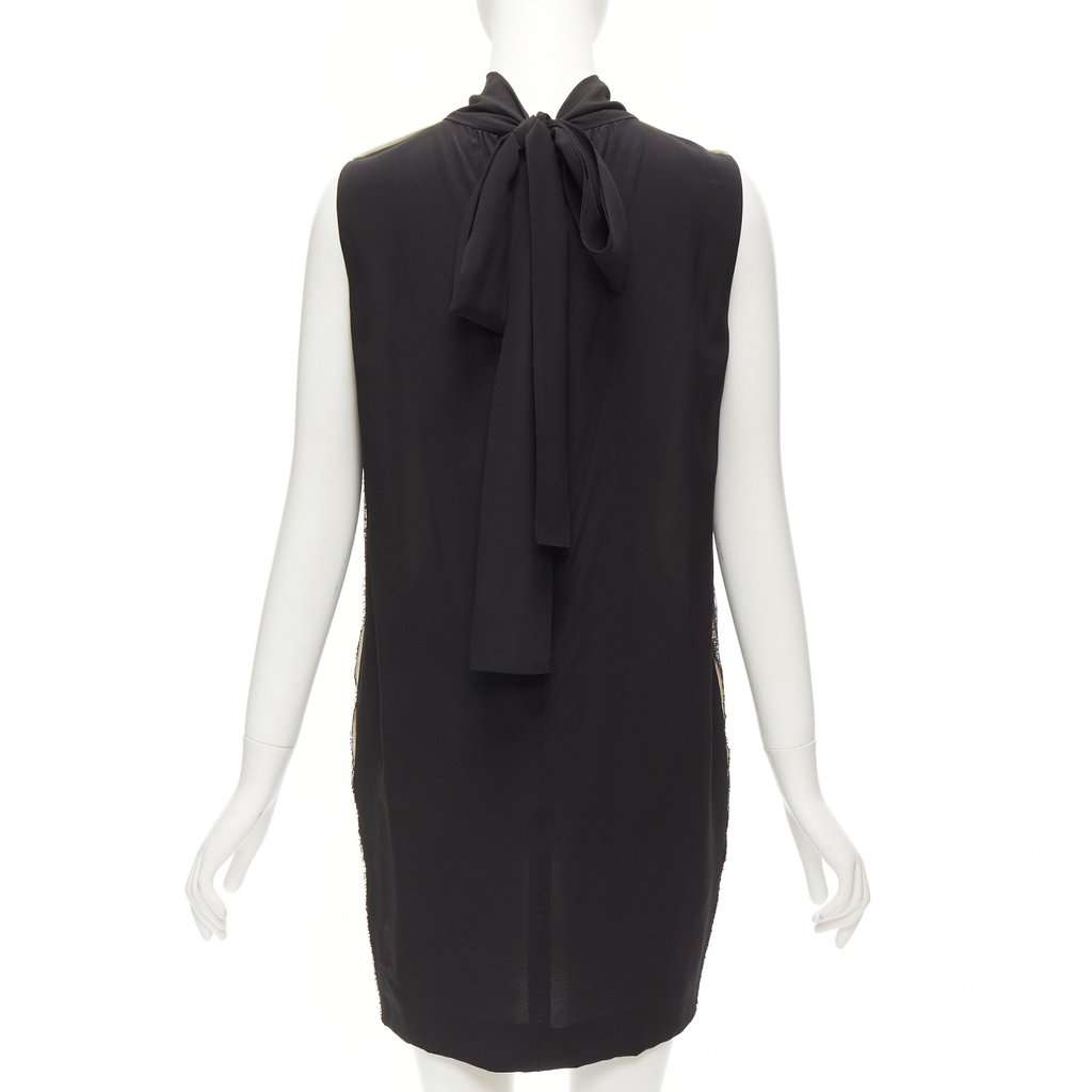 D&G Lace Side Trim Dress Black Silk Very good condition - Box View