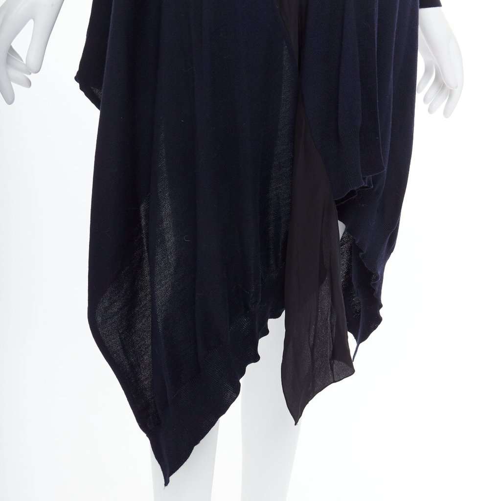 Stella McCartney High Low Cardigan Navy Wool Very good condition - Back View