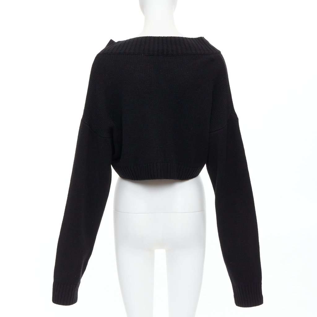 Guizio Safety Pin Cardigan Black Wool Never worn - Box View