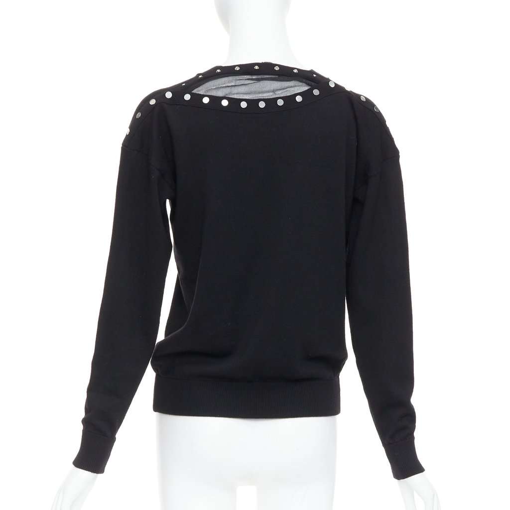 Alexander Wang Sheer Back Cardigan Black Wool Very good condition - Box View