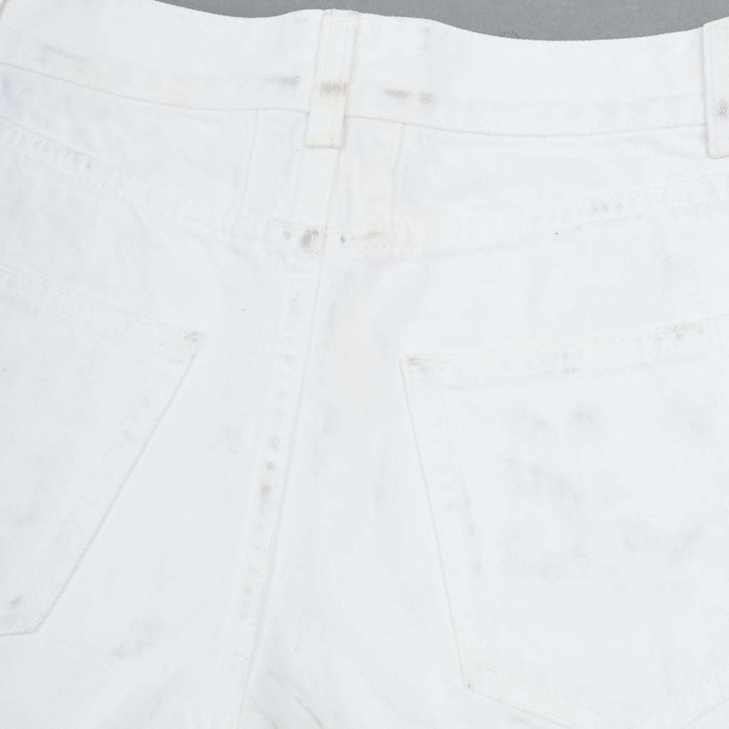 Saint Laurent Frayed Denim Shorts White Cotton Fair condition - Box View