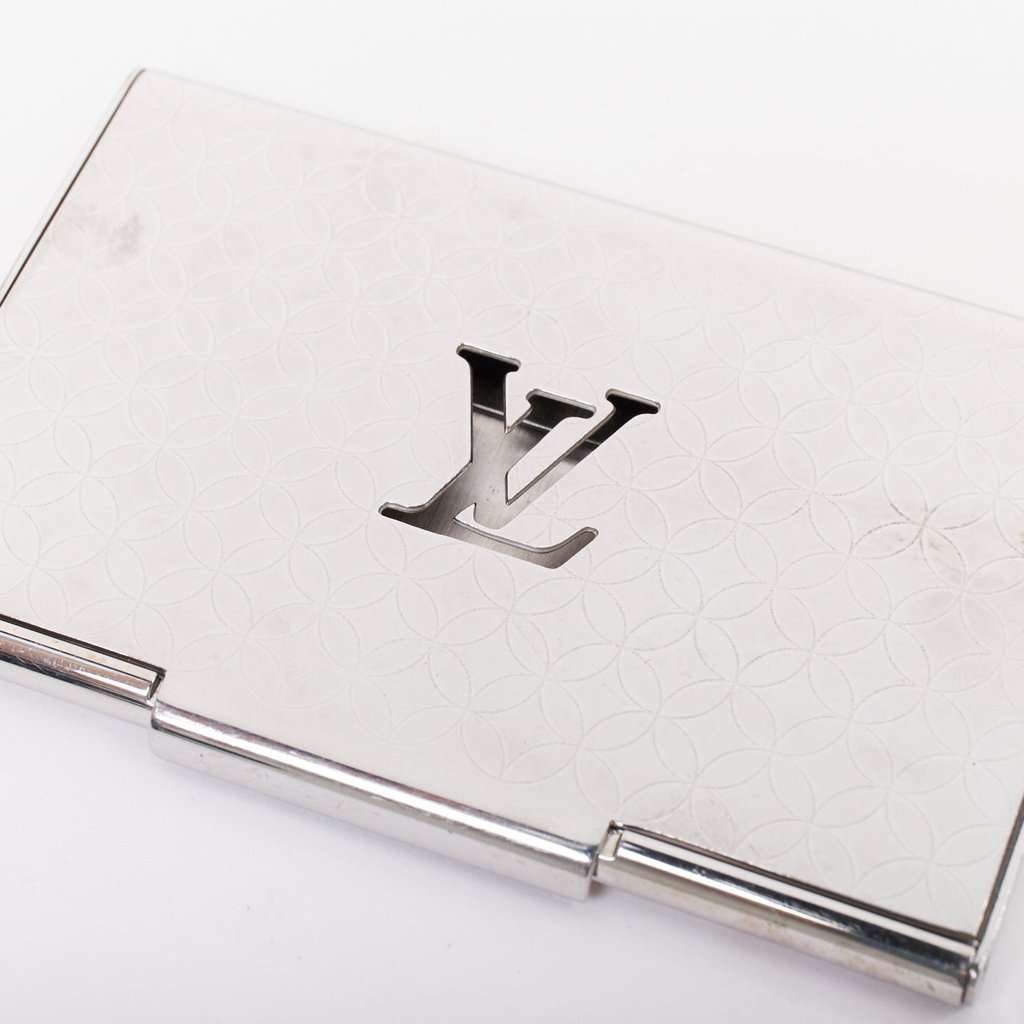 Louis Vuitton Porte Carte Champs Elysees Silver Fair condition - Back View