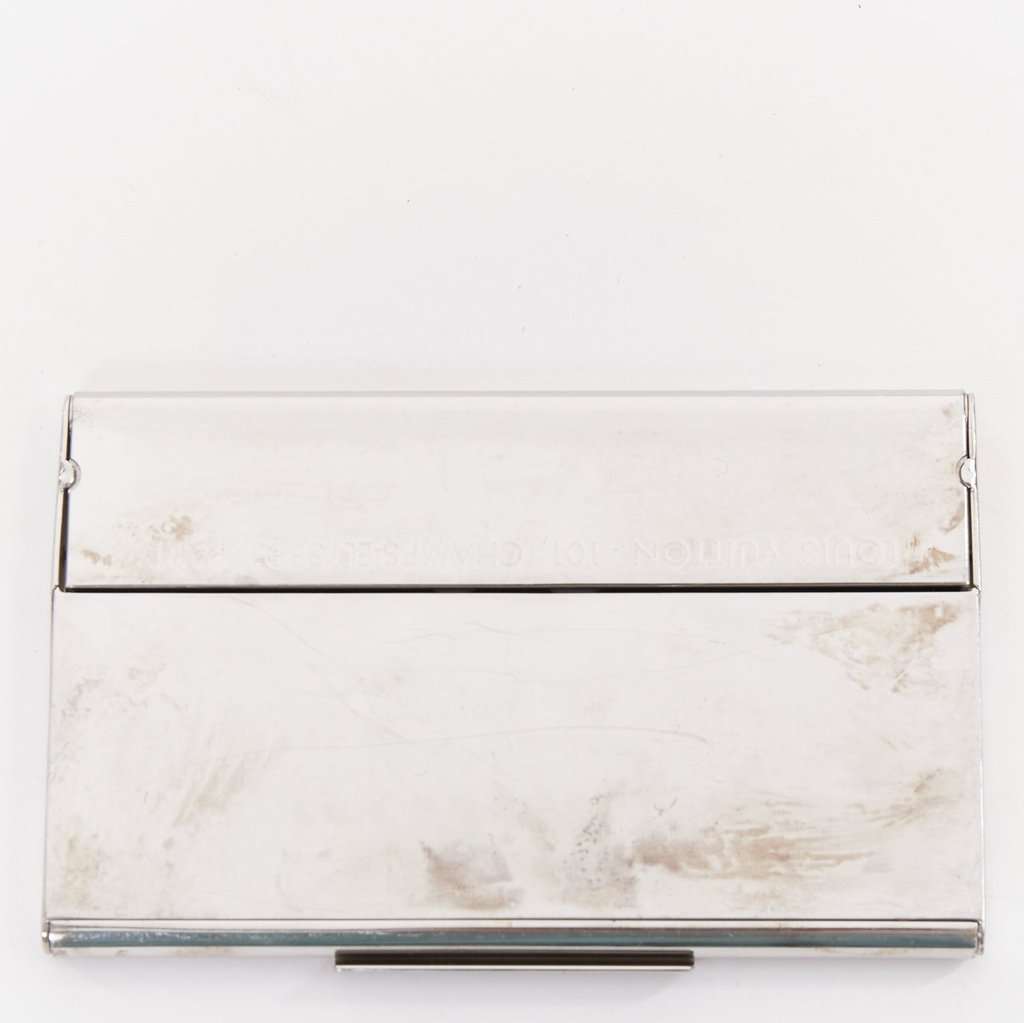 Louis Vuitton Porte Carte Champs Elysees Silver Fair condition - Box View