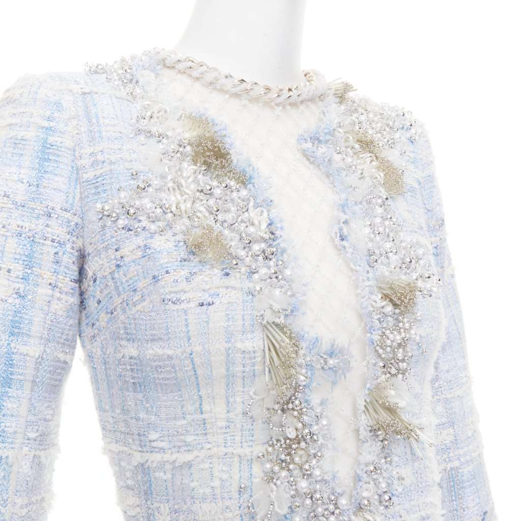 Balmain Blue Cotton Dress Blue Cotton Very good condition - Back View