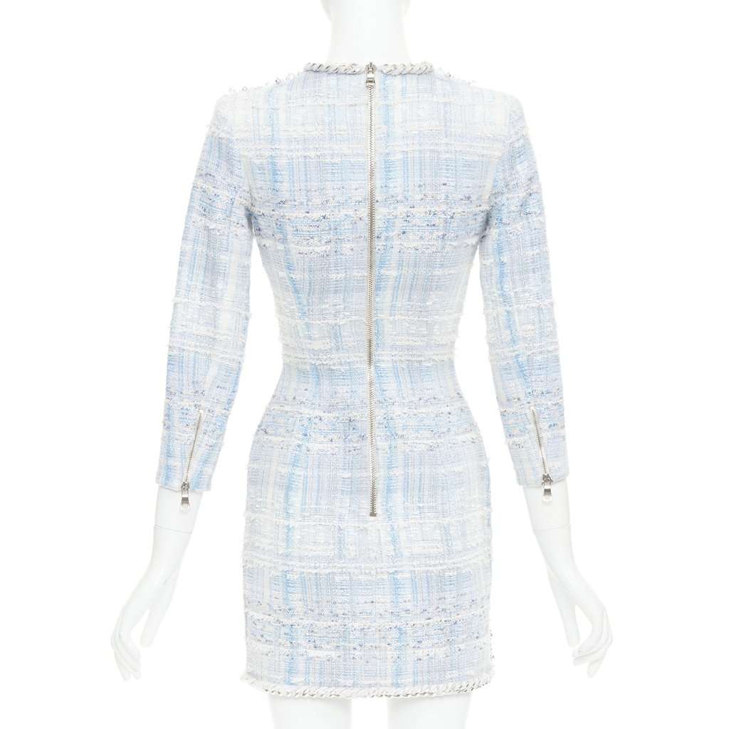 Balmain Blue Cotton Dress Blue Cotton Very good condition - Box View